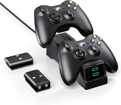 Controller Charger Station for Xbox 360,BOFFO Dual Charging Dock with 2pcs 1200m