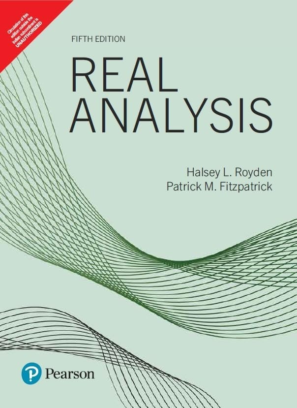 洋書 Real Analysis Real Analysis by Halsey Royden and Patrick Fitzpatrick, 5th