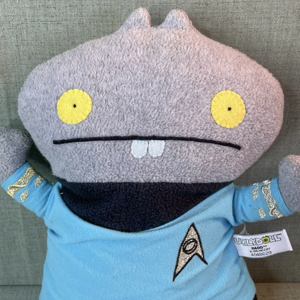 Gund 毛绒 Uglydolls 星际迷航 Babo Dr McCoy 大号 14 英寸填充动物 2015 — 第 2/4 张图片