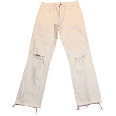 Vervet by Flying Monkey White Distressed Jeans Women s 26 Frayed Hem Denim