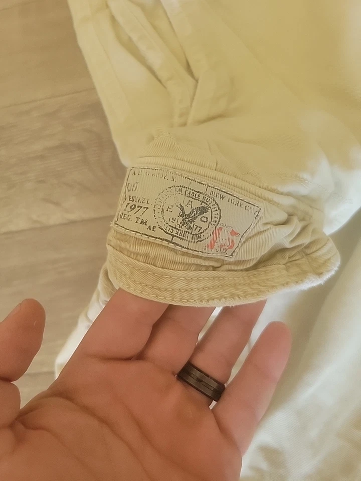 Pantalones cortos cargo American Eagle vintage Y2K para hombre, longitud más larga, talla 36 Foto 2 de 4