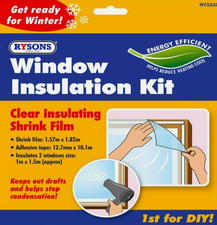 2 xCold Weather Window Insulation Kit – Shrink Film & Seal for Draught-Free Home