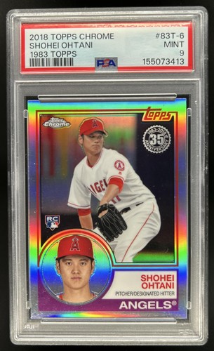 2018 Topps Chrome Shohei Ohtani 1983 Refractor Rookie RC #83T-6 Angels PSA 9