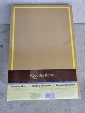 Recollections Memory Box Yellow Pattern Storage Photos DVDs CDs 11  