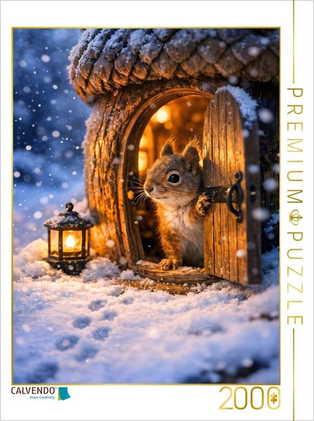 Calvendo Puzzle The Squirrel Opens Its Home | 2000 Pieces, Finished Size 35.4 ×-image