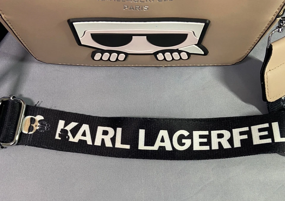 Karl Lagerfeld Paris K/Ikonik Crossbody Bag Beige - Image 2 of 4
