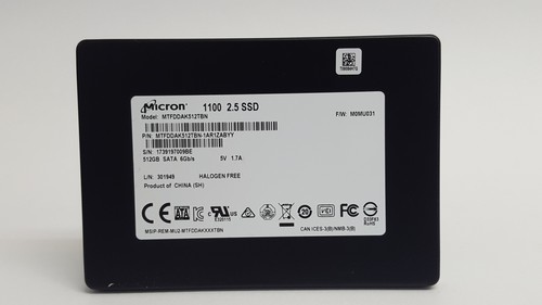 2 Stück Micron 1100 MTFDDAK512TBN 512 GB SATA III 2,5 Zoll Solid State Drive - Bild 1 von 3