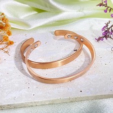 100 Pure Copper Bracelet Men Women Arthritis Pain Relief Adjustable Cuff Bangle