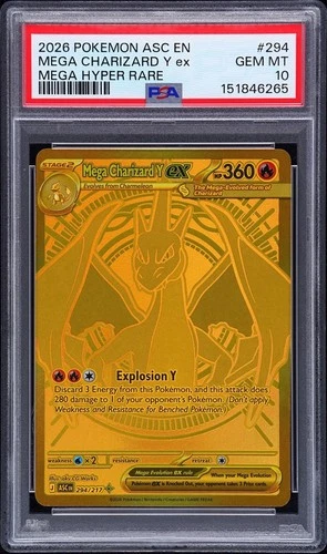 2026 POKEMON ASC EN-ASCENDED HEROES MEGA HYPER RARE MEGA CHARIZARD Y EX PSA 10