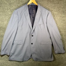 Johnston  Murphy XC4 Extreme Comfort Blazer Men 2XL Blue Rayon Blend Sport Coat