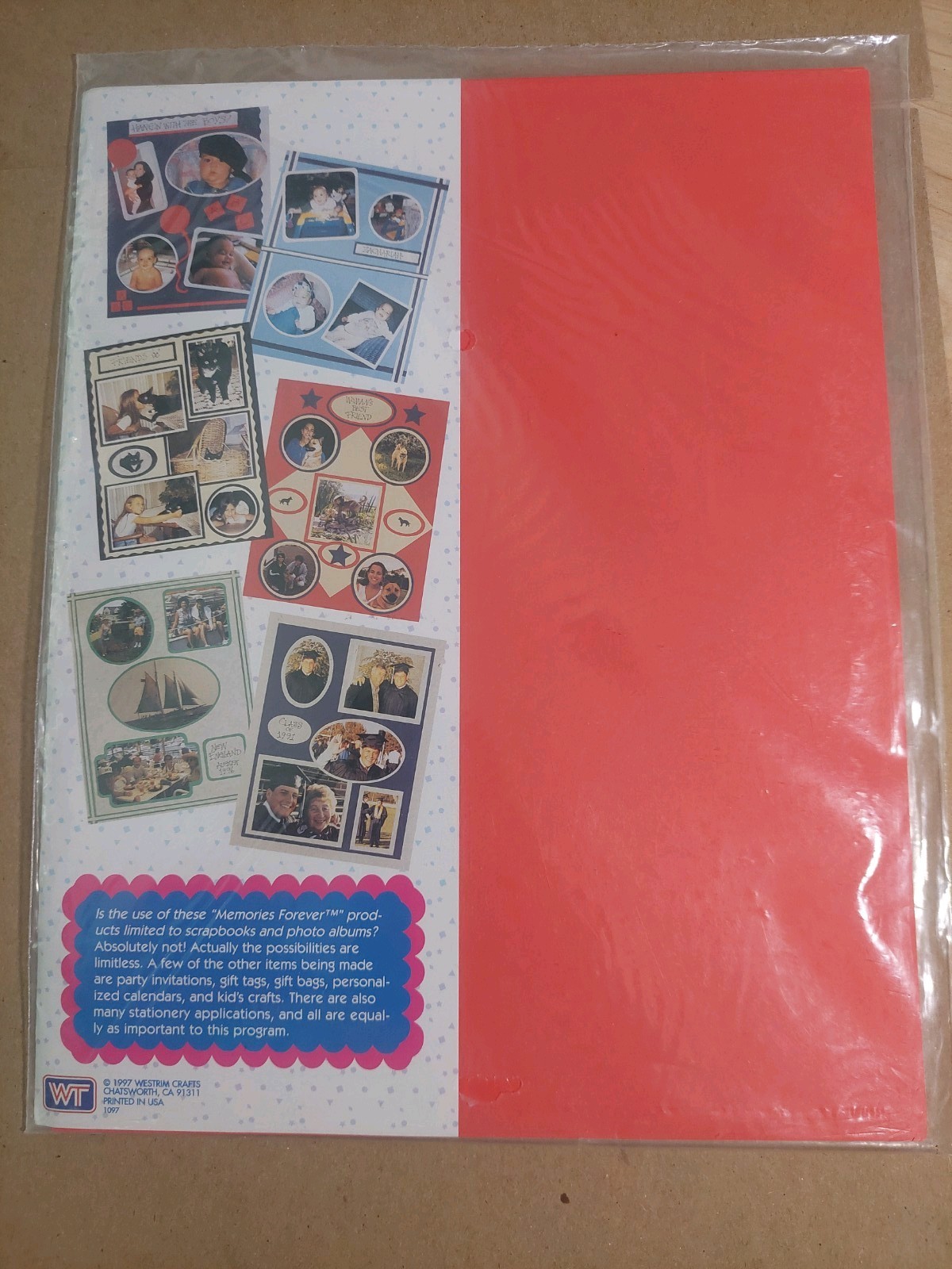 Memories Forever,Red Solid  Paper, 8.5 X 11, New, Acid & Lignin Free