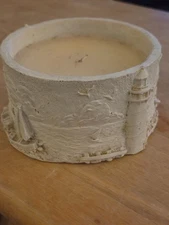 Seascape Candle Holder in 3D Relief with Candle