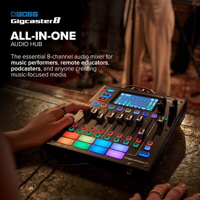 BOSS ( ボス )Gigcaster 8 GCS-8 BOSS Gigcaster 8 GCS-8 Audio Streaming Mixer 8-Channel Black