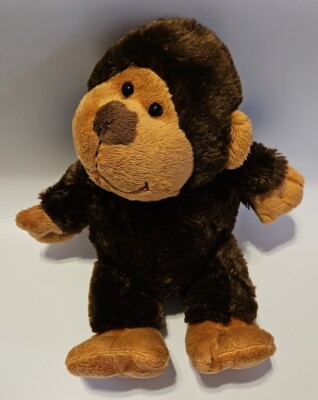 Dan Dee Stuffed Plush All Brown Rare Monkey Ape Chimp Gorilla Looking to Side