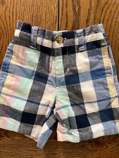 Janie and Jack Garden Brunch Shorts Boys Pastel Plaid Size 6-12 Months
