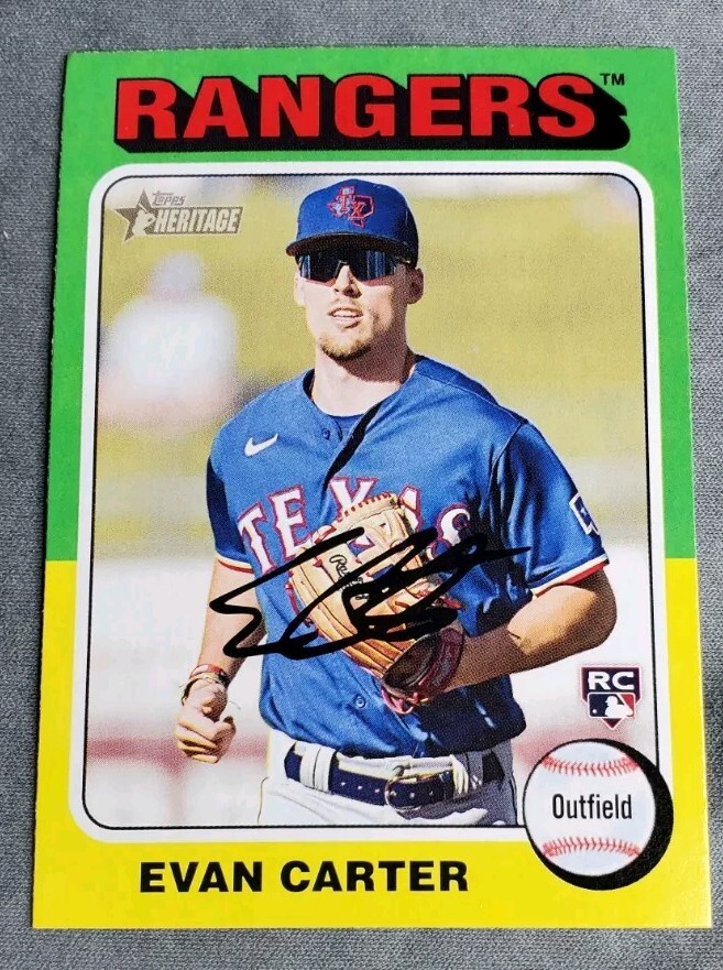 2024 Topps Heritage - #170 Evan Carter (RC)