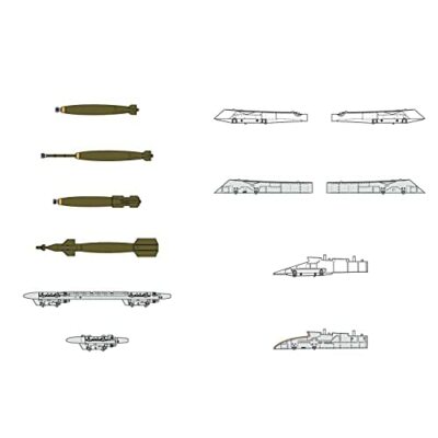 FineMolds 1/72 Aircraft Series U.S. Aircraft Bomb Set 60s- Model Kit FP45