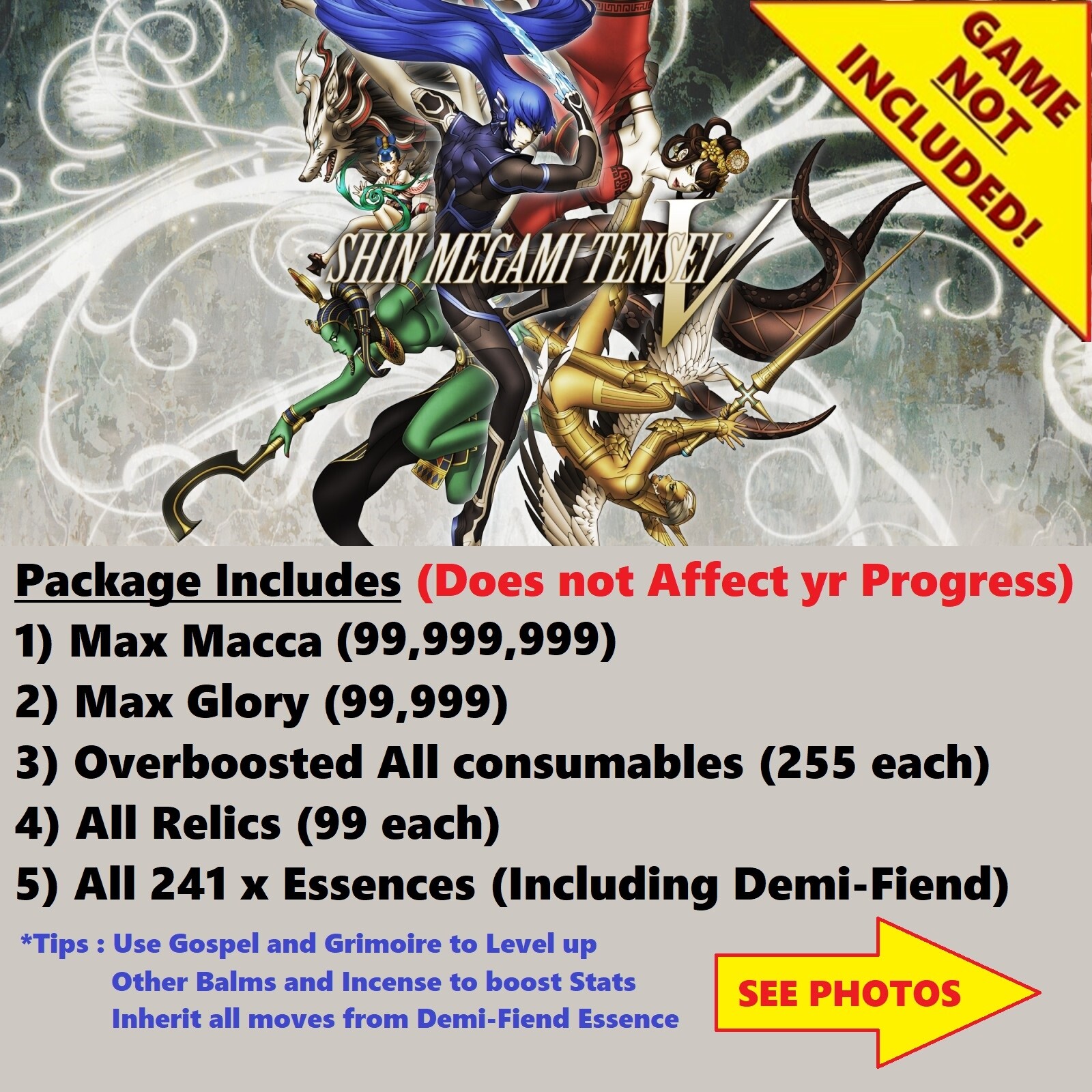 Shin Megami Tensei V (Switch Save Edit) Service, NOT A GAME | eBay