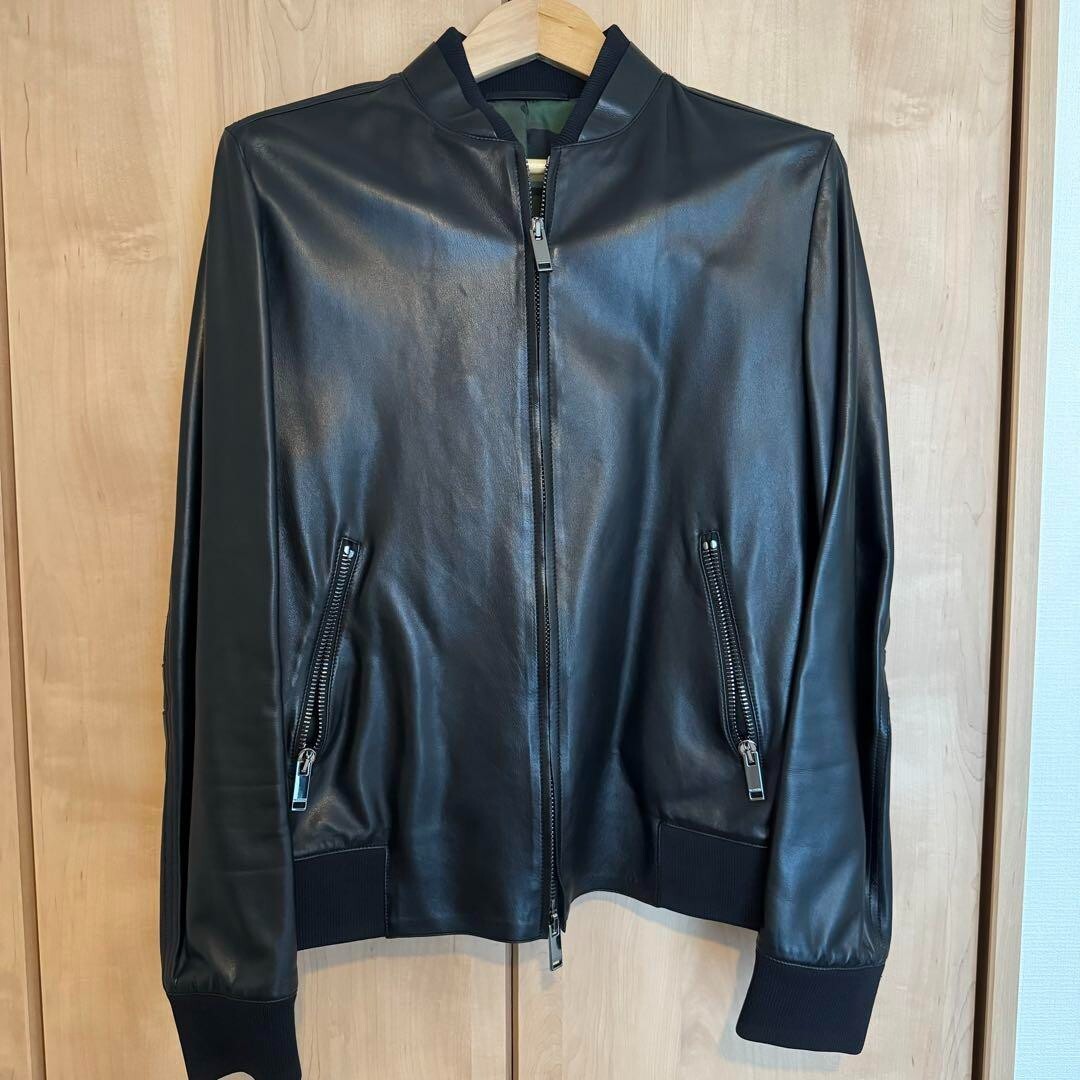 VALENTINO leather jacket black size48 automatic JAPAN
