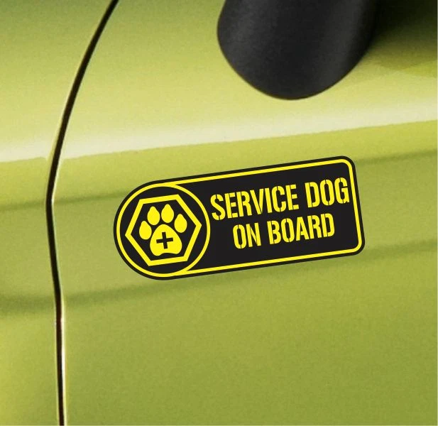 Service Dog On Board Sticker Set Vinyl Decal Labrador Guide Dog Car Sticker — 第 2/3 张图片