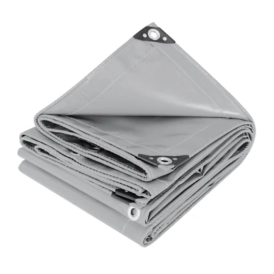 PVC Premium 18 Mil Tarp Extreme Heavy Duty Vinyl Coated Tarpaulin w/ Grommets