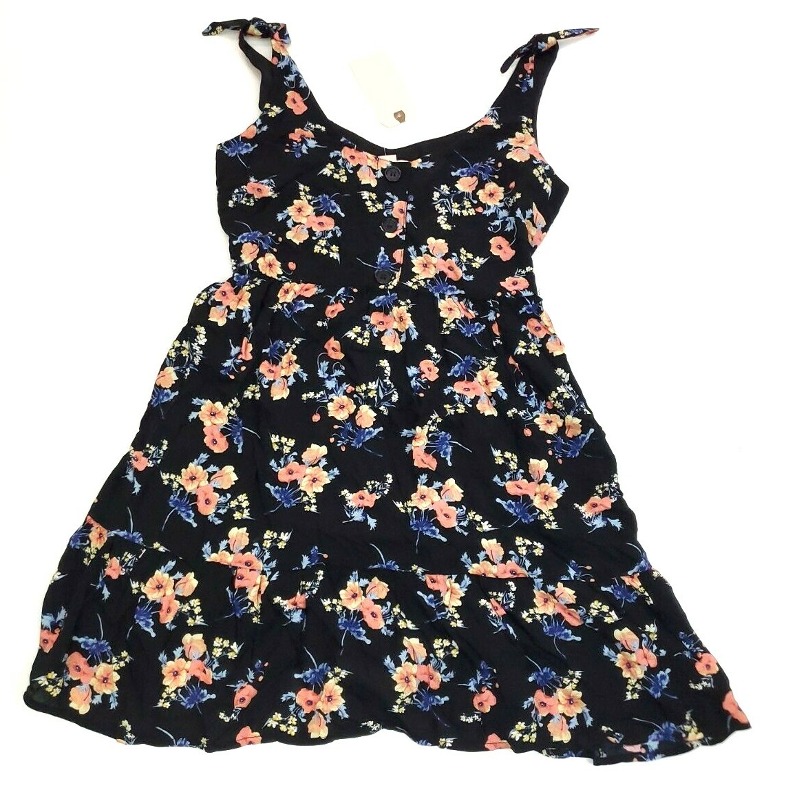 band of gypsies black floral dress Band Of Gypsies Dresses | Dress Womens Band Of Gypsies Xsmall Multicolor Floral Spaghetti Strap S | Color: Black/Red | Size: Xs