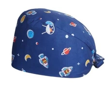WINDFALL Space Scrub Cap Doctor Nurse Bouffant Hat Adjustable Head Cover Flower