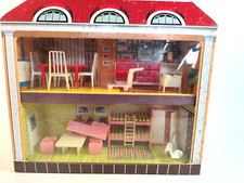 Puppenstube Puppenhaus Jean Hoefler H&ouml;fler Puppenzimmer 50er Kinderzimmer OVP