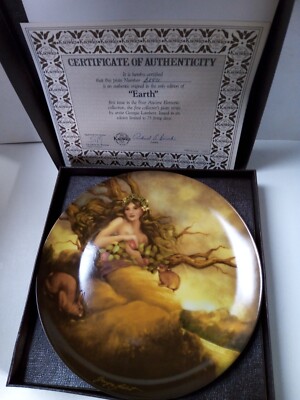 The Four Ancient Elements Earth Plate By Georgia Lambert Knowles  Bradex 1983