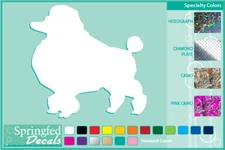 TOY POODLE SILHOUETTE cut vinyl decal #1 Dog stickers