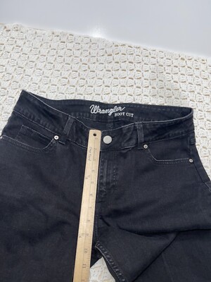 【2plan】Cheek Black Washing Bootcut Denim Wrangler Bootcut Jeans Womens 13/14 X34 (34x30) Western