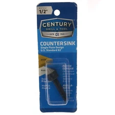 Century Drill & Tool 37532 High Speed Steel HSS Countersink, 1/2" Diameter