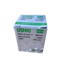 USHIO Pro-Star Haloge Light Blub 50W MR16 GU10 Narrow Flood NFL25 - New In Box