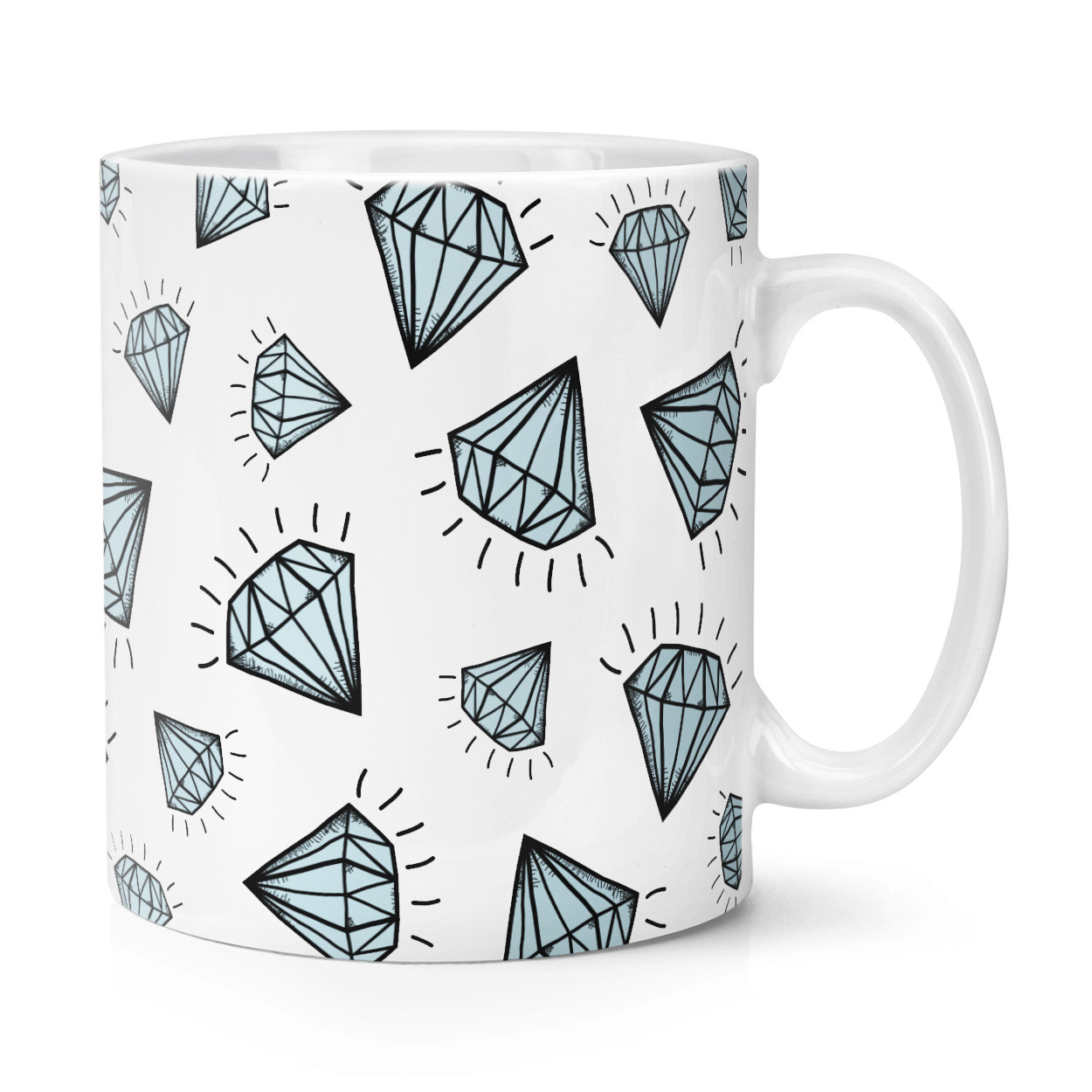 Diamond Pattern 10oz Mug Cup - Funny Princess Queen Girls