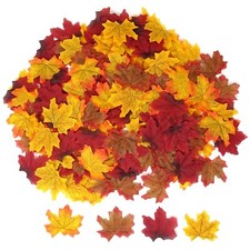 200PCS 8cm/3.1inch Assorted Color Artificial Maple Leaves Fall Leaves for Wed...