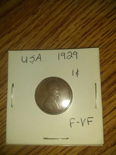 LINCOLN WHEAT PENNY 1929 F-VF