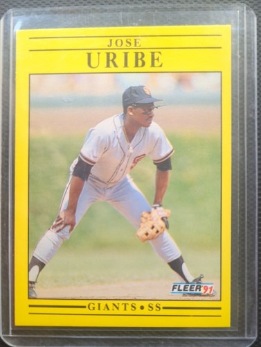 JOSE URIBE CARD 275 Birthdate Error 1 21 60 1991 FLEER Mint EBay