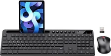 Wireless Keyboard and Mouse Combo,  2.4G Ergonomic Wireless Computer Keyboard wi