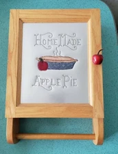 Solid Oak Country Kitchen Americana Shelf with Towel Rack