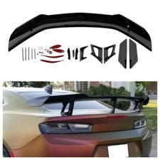 For 2016-2021 Chevy Camaro ZL1 1LE Style Rear Wing Trunk Spoiler Kit Gloss Black