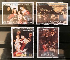 Guyana Briefmarken von1988 Geburtstag von Tizian gestempelt, in bester Erhaltung