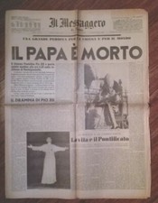 09 OCTOBER 1958 POPE PIUS XII THE EIGHTY-TWO-YEAR-OLD PONTIFF DIED *N.3318