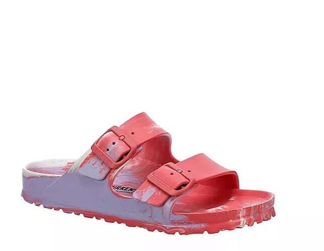 Birkenstock Women's Arizona EVA Multi Melon/Purple Slide Sandals Size 6 N 37 EU image 2