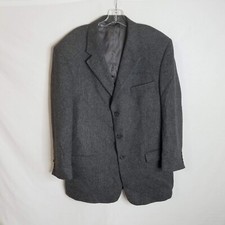 Jos. A. Bank Mens Grey 100 Camel Hair Three Button Blazer Jacket Size 46L