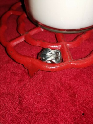 Alliance Scooter Style Médiéval En Acier Inoxydable Rhodié – Taille 52, Neuf Sans Emballage