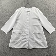 Canyon Rose Spa Apparel Unisex Medium/Large White Button-up Estheticians Jacket