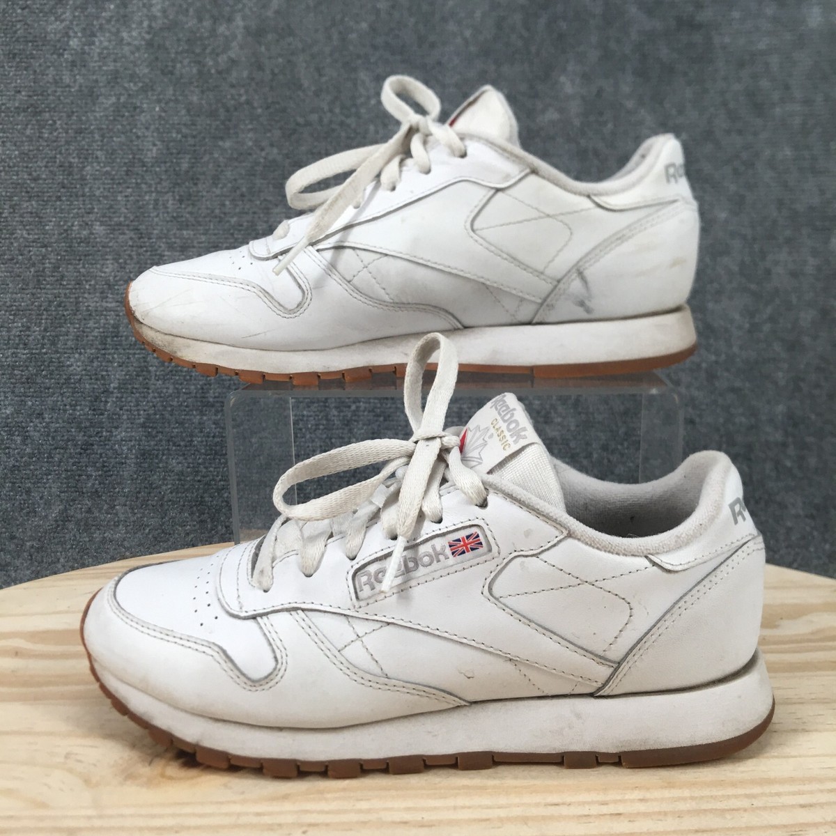 Reebok Shoes Womens 6.5 Classic Sneakers White Leather Lace