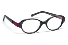 Children's Eyeglasses JF REY Kiwi Black Glitter Optical Frame And Purple