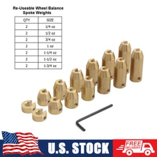 CNC Motorcycle Brass Spoke Balance Weights Refill Kit 8/12/14 Pack For KTM BMW