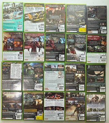 20 Xbox 360 Games Lot - CIB, Complete - FEAR, Enslaved, Dirt, Dead
